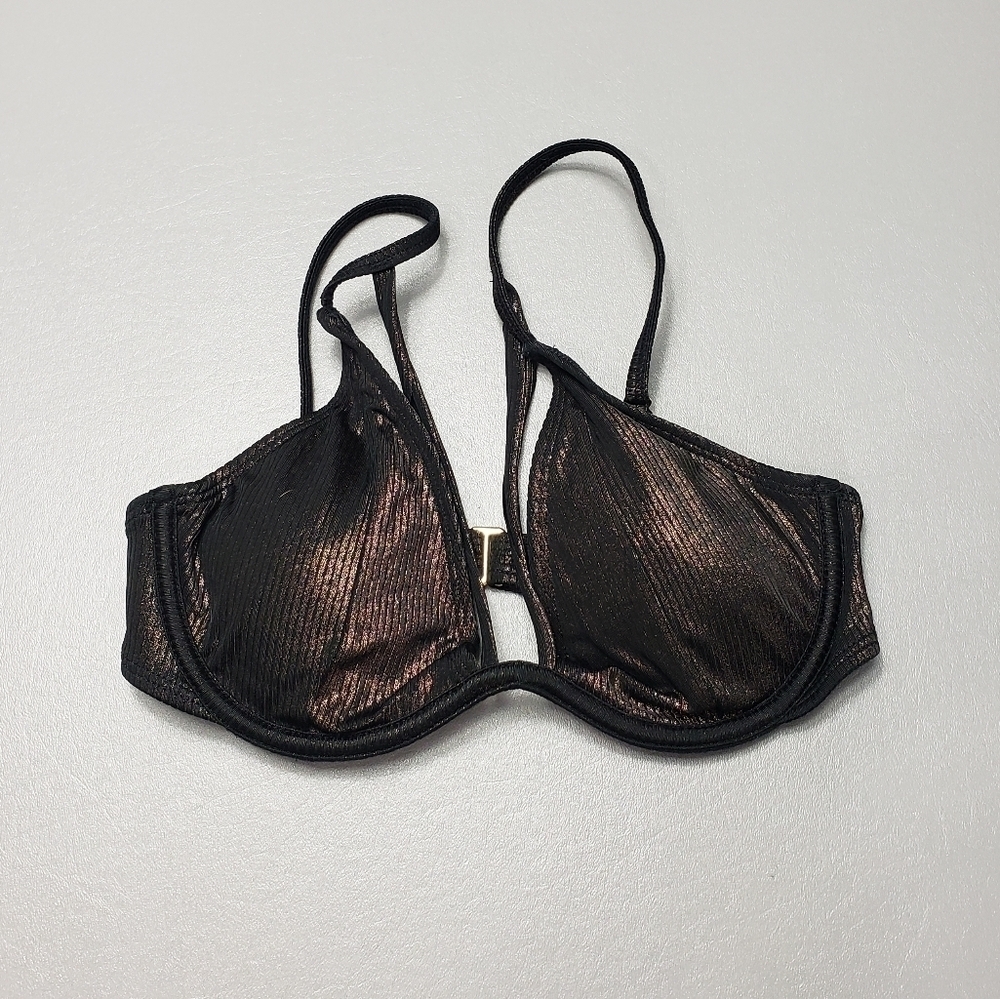 express glitter bikini top women's size small